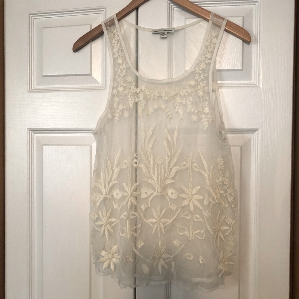 White lace top sheer